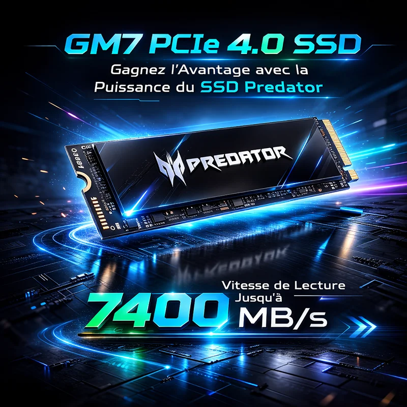 SSD gaming Acer Predator GM7 1 To haute performance