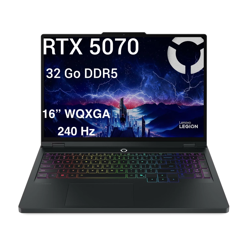 Lenovo Legion Pro 5 Gen 10 16 pouces écran WQXGA 240Hz RTX 5070