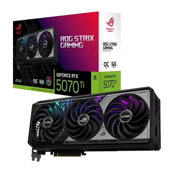 ASUS ROG Strix RTX 5070 Ti 16GB GDDR7 OC vue de face