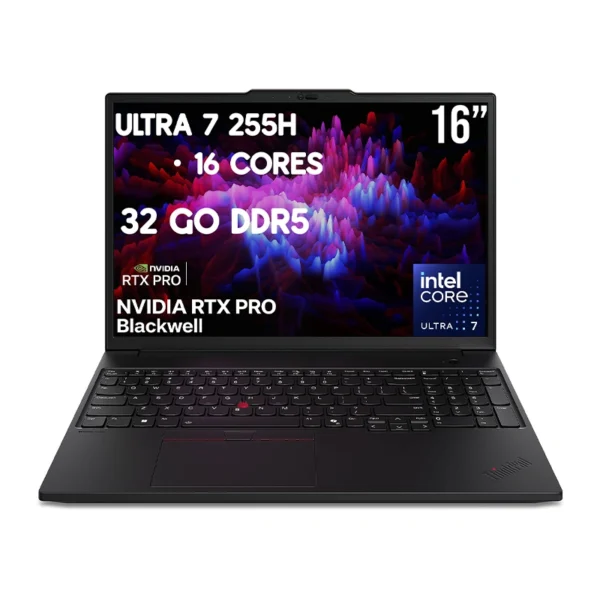 Lenovo ThinkPad P16s Gen 4 workstation mobile 16 pouces vue de face