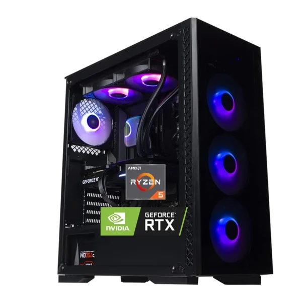 PC Gamer Ryzen 5 5500 avec RTX 3050 OC 32 Go RAM et SSD 512 Go pour gaming Full HD