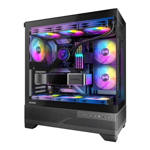 PC Gaming Ultra Ryzen 7 7700 RTX 5060 Ti vue avant boîtier RGB