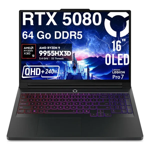 Lenovo Legion Pro 7 with Ryzen 9 9955HX3D, RTX 5080, 64GB DDR5 and 16-inch OLED display