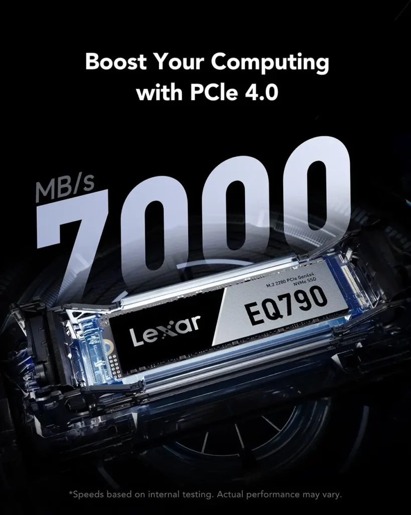 Lexar EQ790 4 To SSD M.2 2280 compatible PC portable bureau et PS5