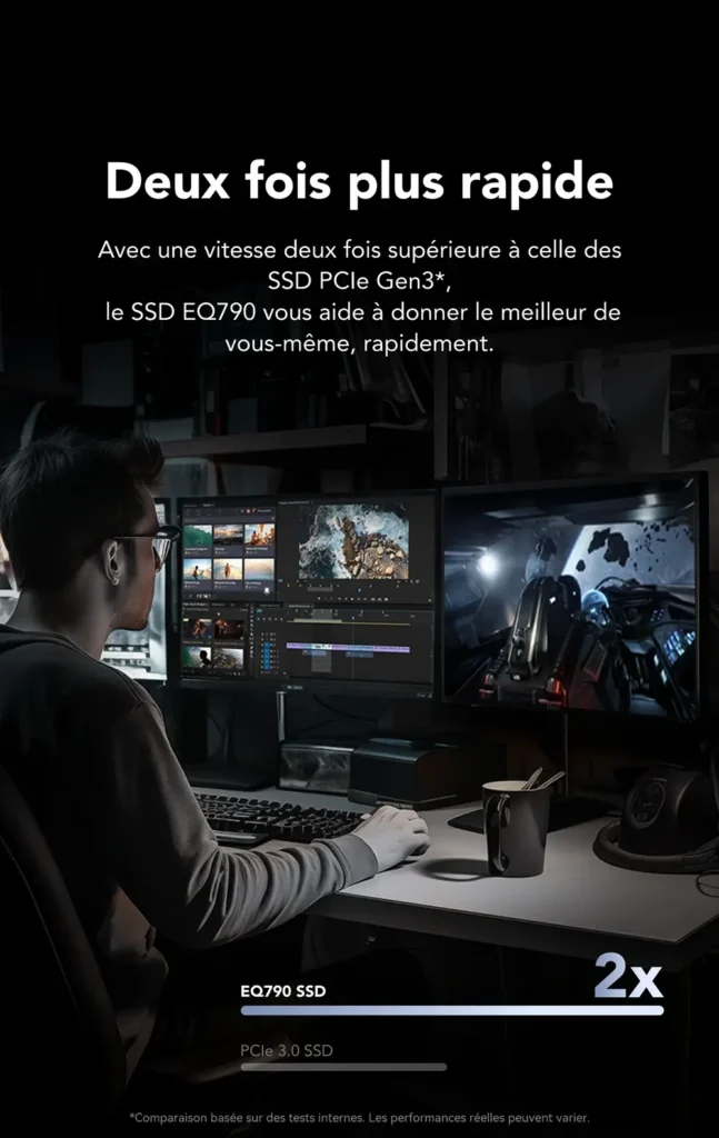 Lexar EQ790 4 To SSD PCIe Gen4 en promotion chez Inmedia Maroc